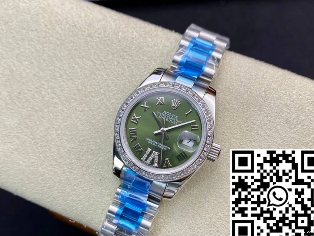 Dial BP Green 28MM Datejust Rolex Factory Diamond-set 0215